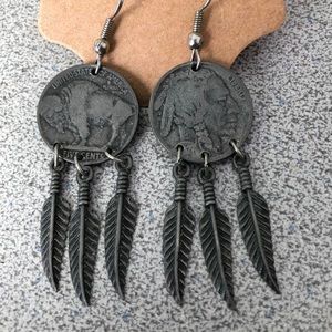 Indian Head Buffalo nickel earrings